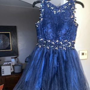 Dillards blue dress